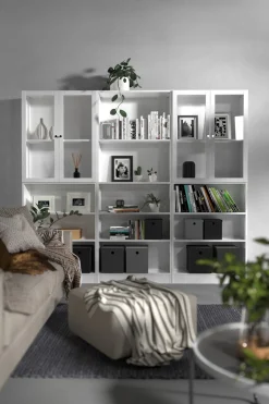 Boekenkast Basic Wit Open Glas 79x203cm - Giga Living