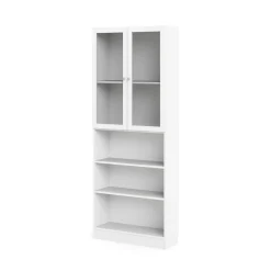 Boekenkast Basic Wit Open Glas 79x203cm - Giga Living