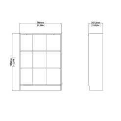 Boekenkast Basic Wit Open met 2 Planken- Giga Living