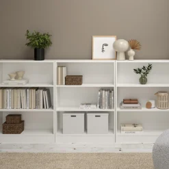 Boekenkast Basic Wit Open met 2 Planken- Giga Living