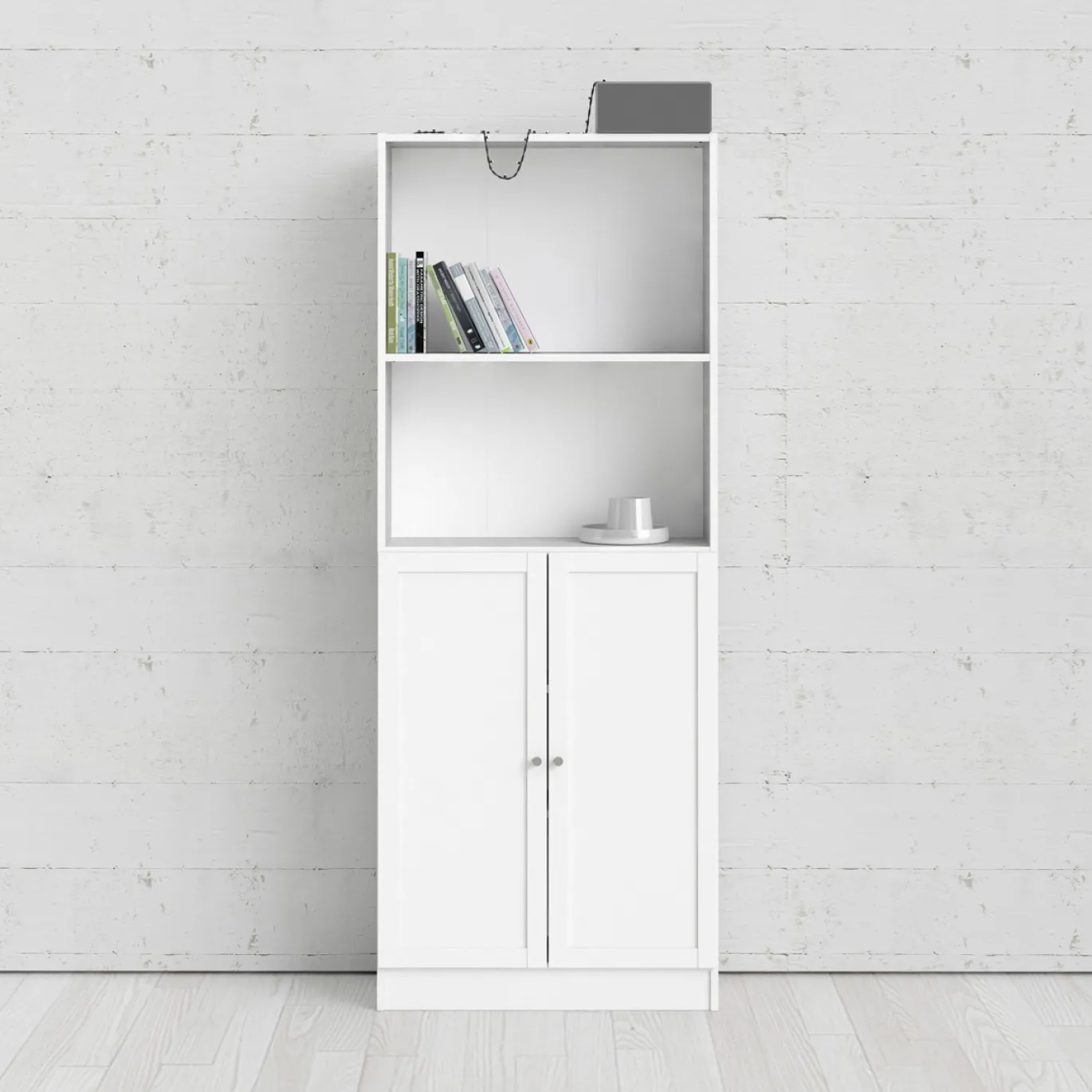 Boekenkast Basic Wit 79x203cm - Giga Living
