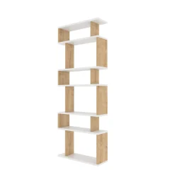 Boekenkast Bates Wit/Naturel