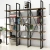 Boekenkast Beylerbeyi Melamine Walnoot Zwart