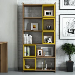 Boekenkast Box Melamine Geel