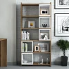 Boekenkast Box Walnoot/Wit