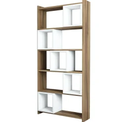 Boekenkast Box Walnoot/Wit