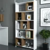 Boekenkast Box Wit/Walnoot