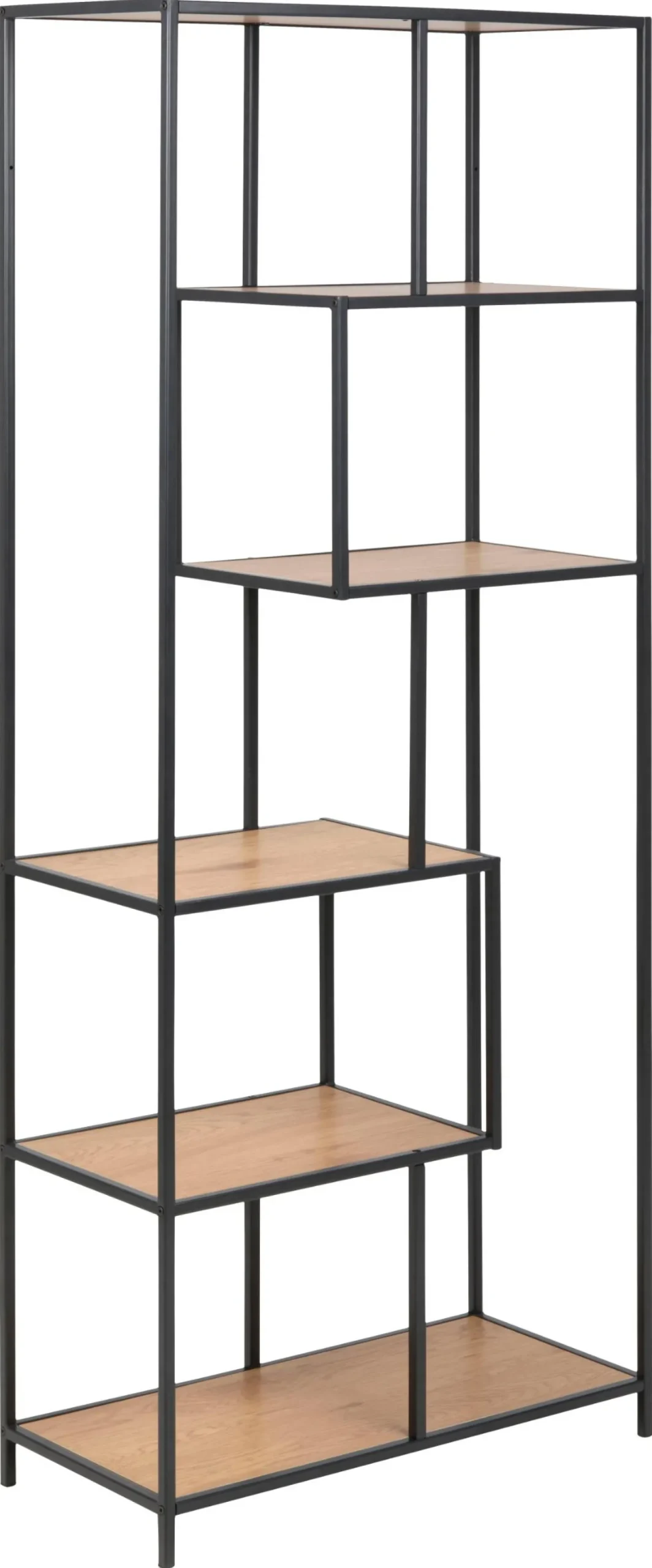 Boekenkast Bronx MDF Naturel 77x185cm - Giga Living