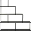 Boekenkast Bronx MDF Zwart 135x150cm - Giga Living