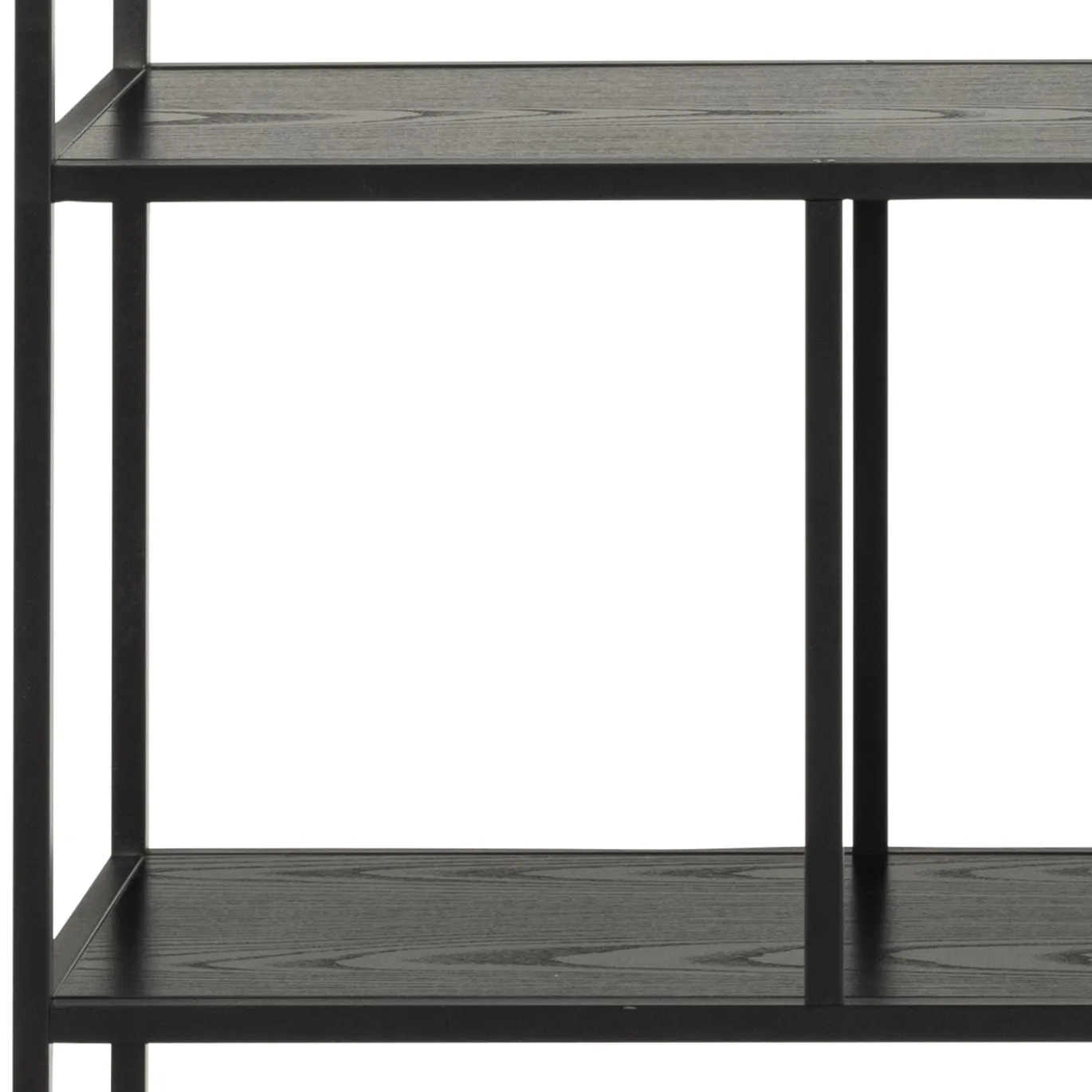 Boekenkast Bronx MDF Zwart 135x150cm - Giga Living