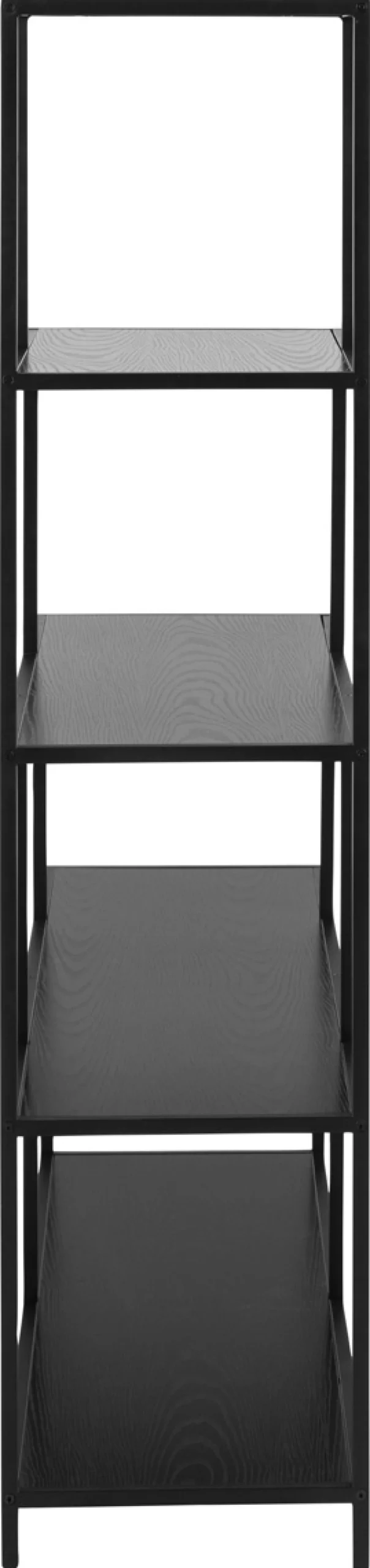 Boekenkast Bronx MDF Zwart 135x150cm - Giga Living