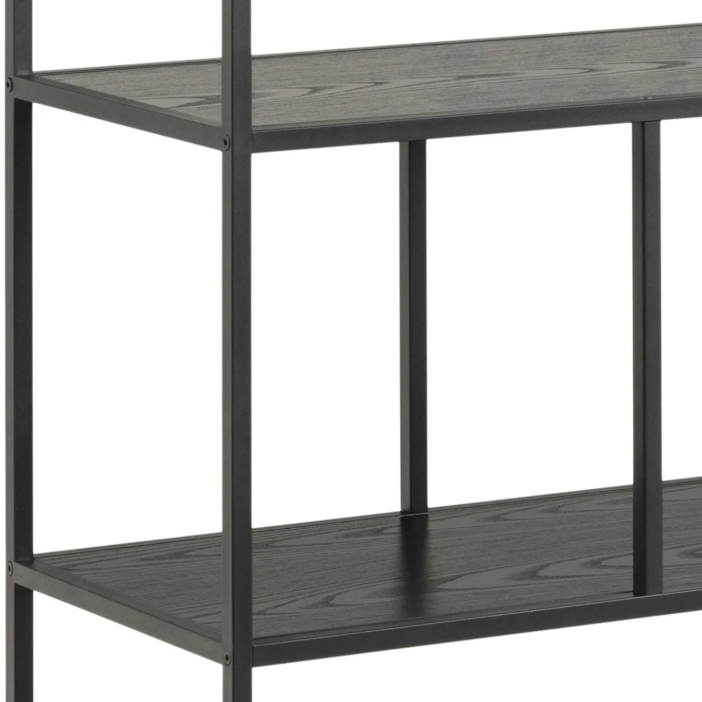 Boekenkast Bronx MDF Zwart 135x150cm - Giga Living
