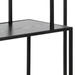 Boekenkast Bronx MDF Zwart 77x185cm - Giga Living