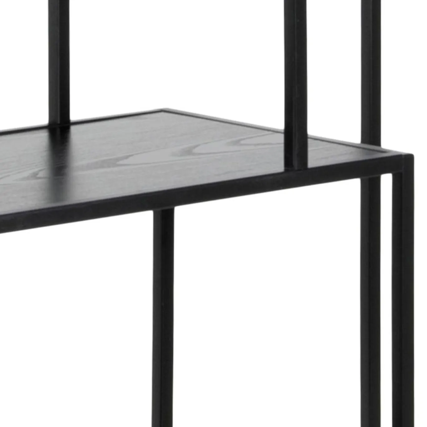 Boekenkast Bronx MDF Zwart 77x185cm - Giga Living