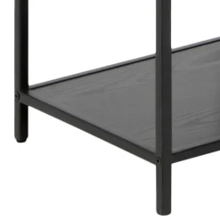 Boekenkast Bronx MDF Zwart 77x185cm - Giga Living