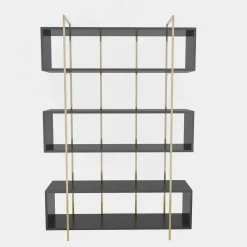 Boekenkast Bruti Antraciet/Goud 180cm