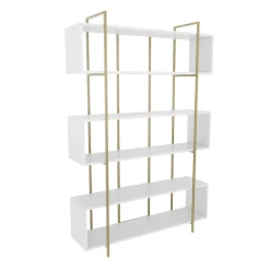 Boekenkast Bruti Wit/Goud 180cm