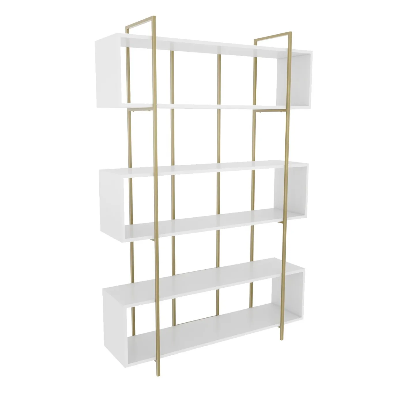 Boekenkast Bruti Wit/Goud 180cm
