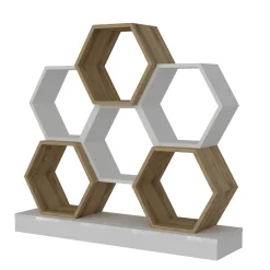 Boekenkast Cicek Wit/Naturel 120cm