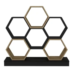Boekenkast Cicek Zwart/Naturel 120cm