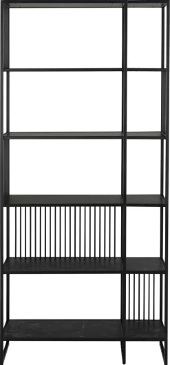 Boekenkast Diego Melamine Zwart 85x185cm - Giga Living