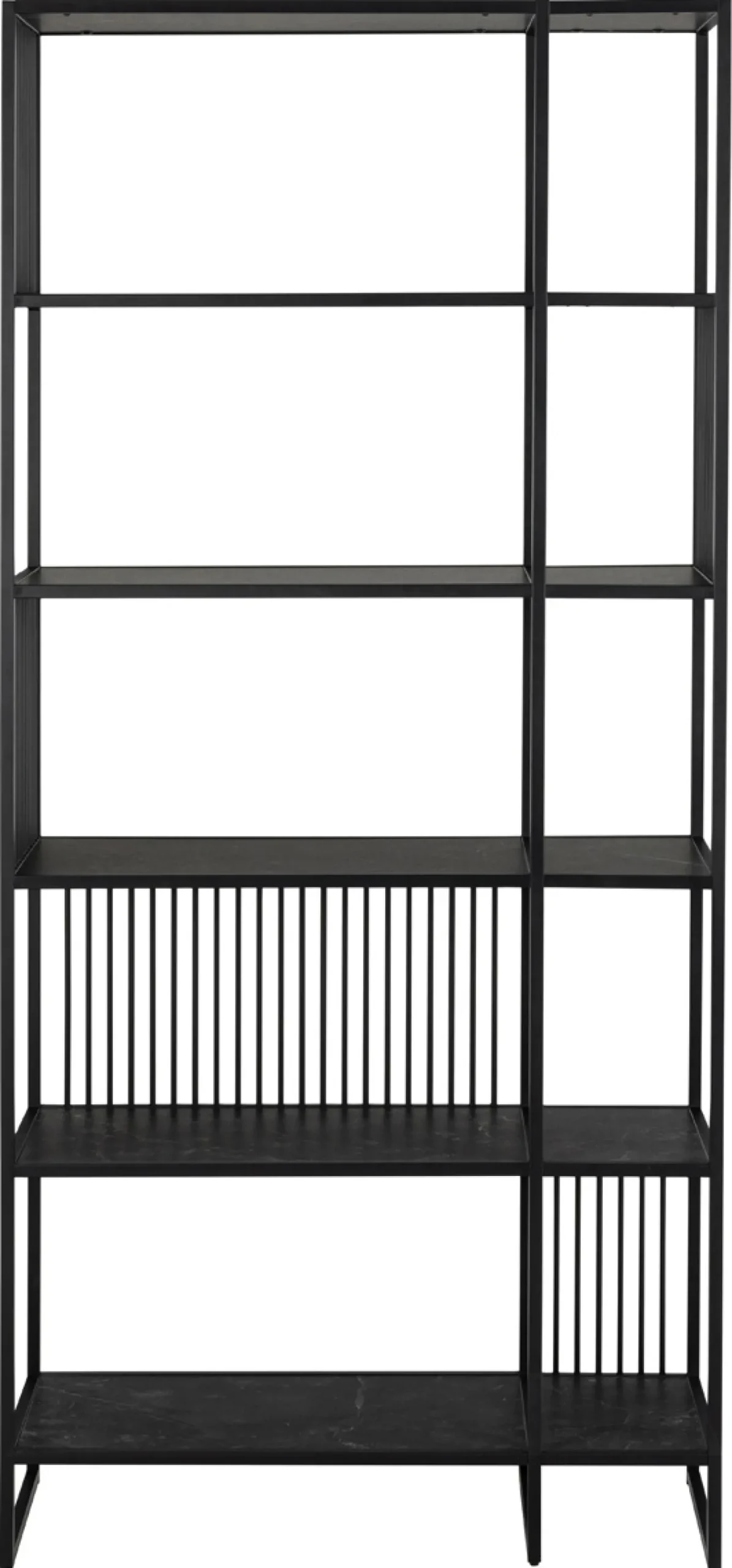 Boekenkast Diego Melamine Zwart 85x185cm - Giga Living