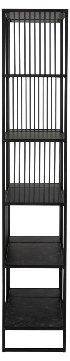 Boekenkast Diego Melamine Zwart 85x185cm - Giga Living
