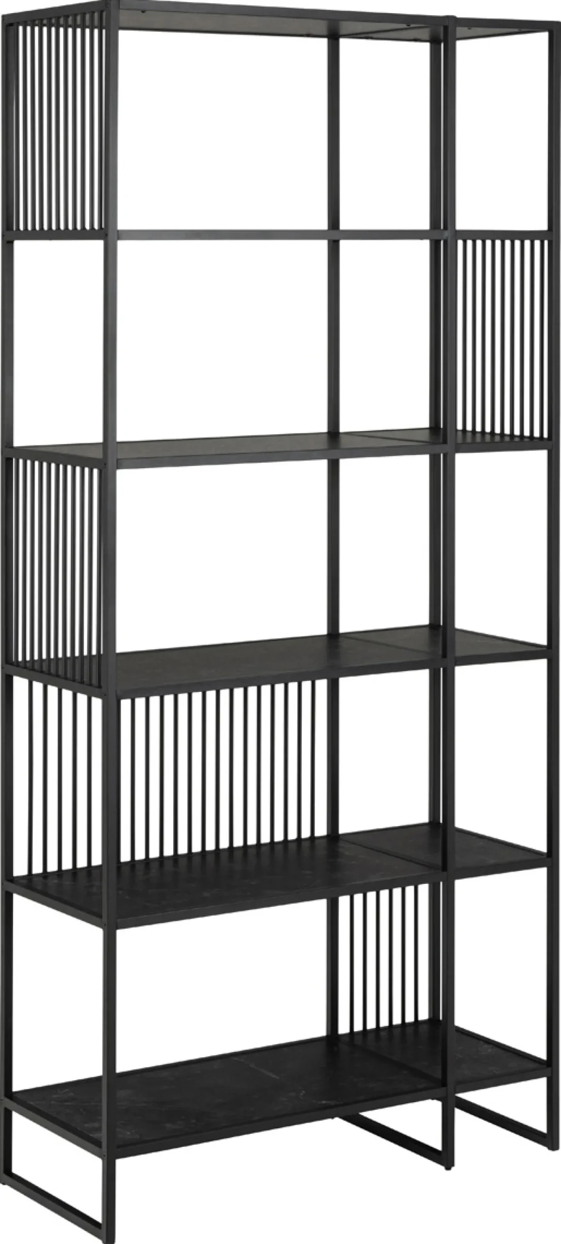 Boekenkast Diego Melamine Zwart 85x185cm - Giga Living