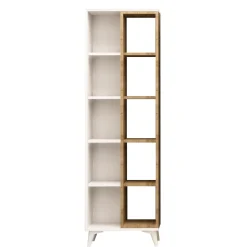 Boekenkast Enzamu Wit/Naturel 160cm