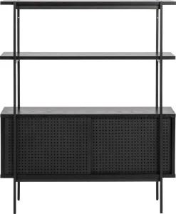 Boekenkast Finn MDF Zwart - Giga Living