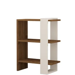 Boekenkast Gaye Walnoot/Wit 70cm