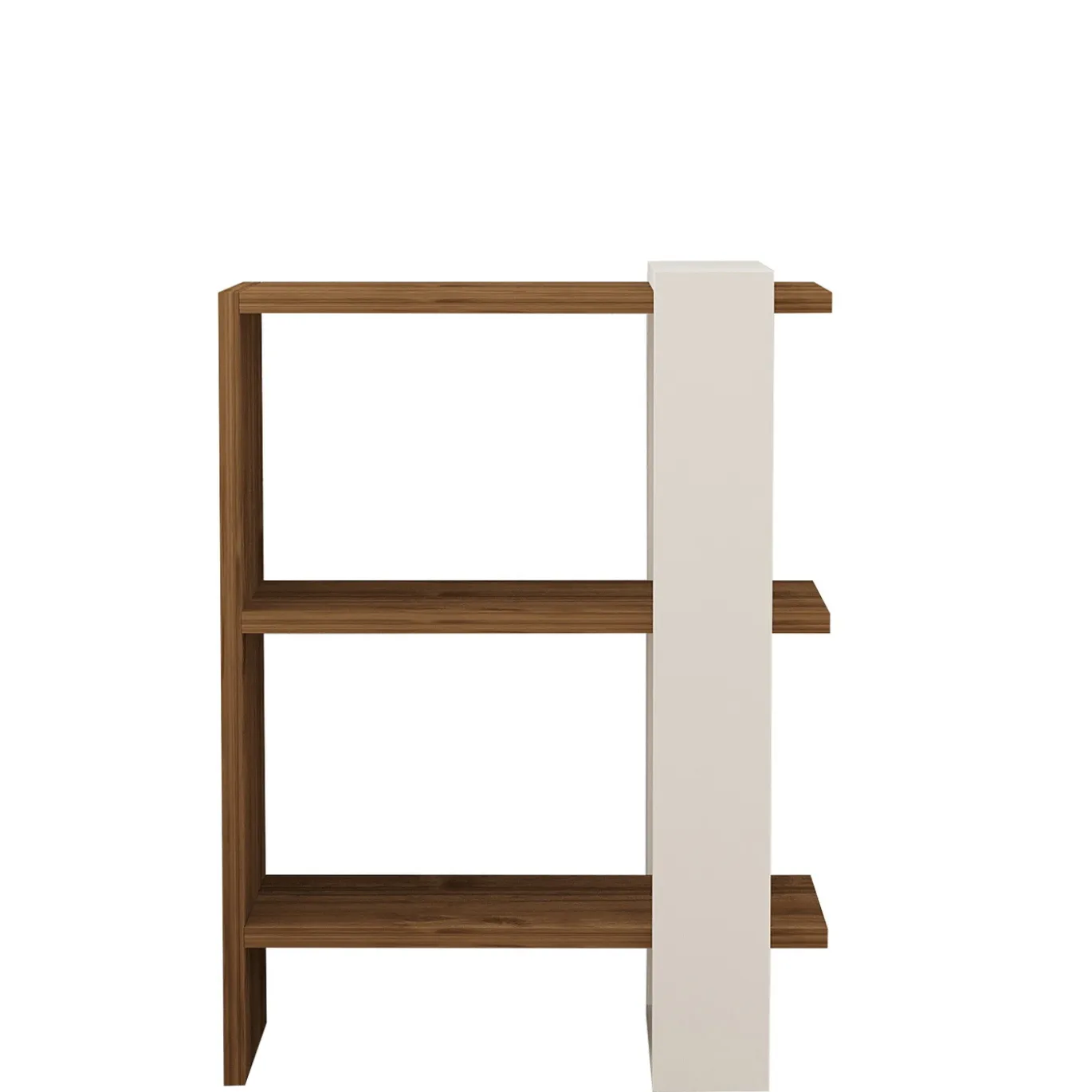 Boekenkast Gaye Walnoot/Wit 70cm