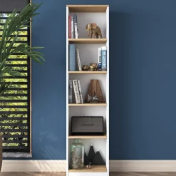 Boekenkast Hatipler Wit/Walnoot