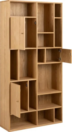 Boekenkast Huub Spaanplaat Naturel 90x180cm - Giga Living