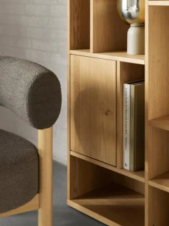 Boekenkast Huub Spaanplaat Naturel 90x180cm - Giga Living