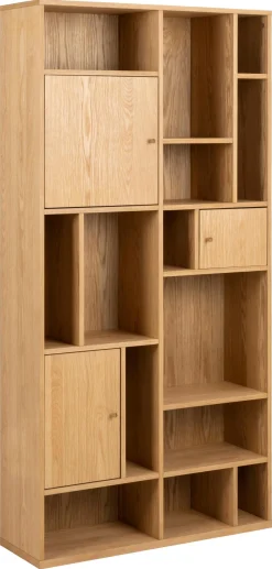 Boekenkast Huub Spaanplaat Naturel 90x180cm - Giga Living