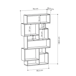 Boekenkast Karmato Melamine Wit