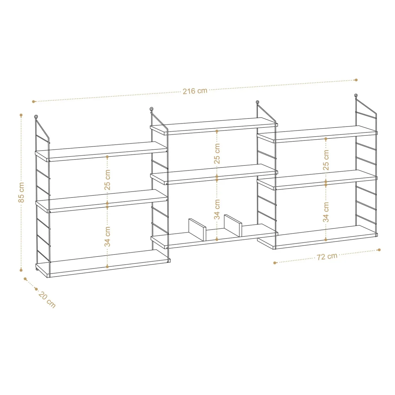 Boekenkast Laba Naturel