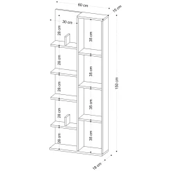 Boekenkast Lily Naturel 150cm