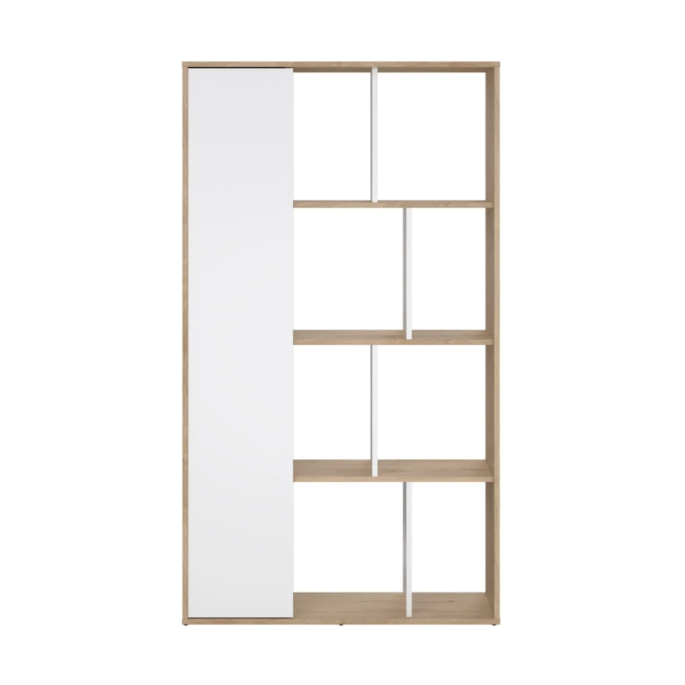 Boekenkast Maze Jackson Hickory Wit Hoogglans 1-deurs - Giga Living