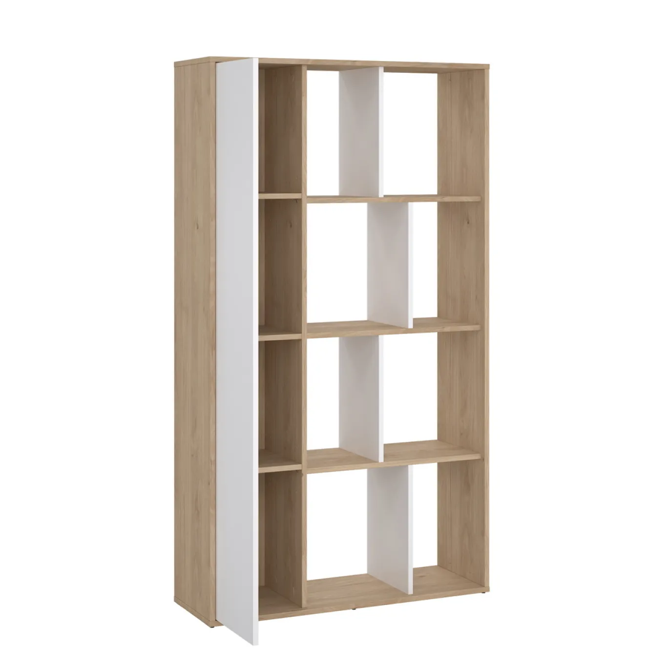 Boekenkast Maze Jackson Hickory Wit Hoogglans 1-deurs - Giga Living