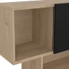 Boekenkast Maze Mat Zwart Jackson Hickory - Giga Living