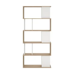 Boekenkast Maze Wit Jackson Hickory - Giga Living