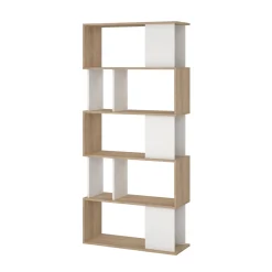 Boekenkast Maze Wit Jackson Hickory - Giga Living