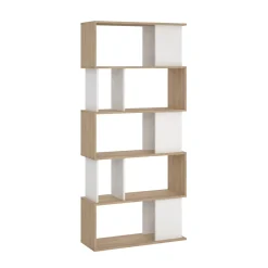 Boekenkast Maze Wit Jackson Hickory - Giga Living
