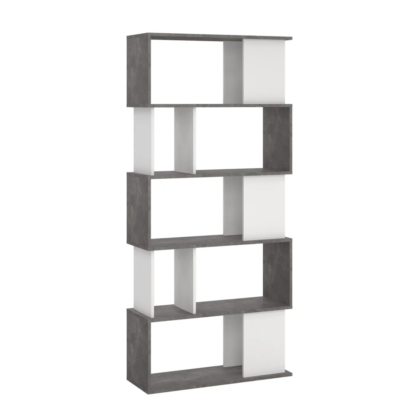Boekenkast Maze Wit Oxide Beton - Giga Living