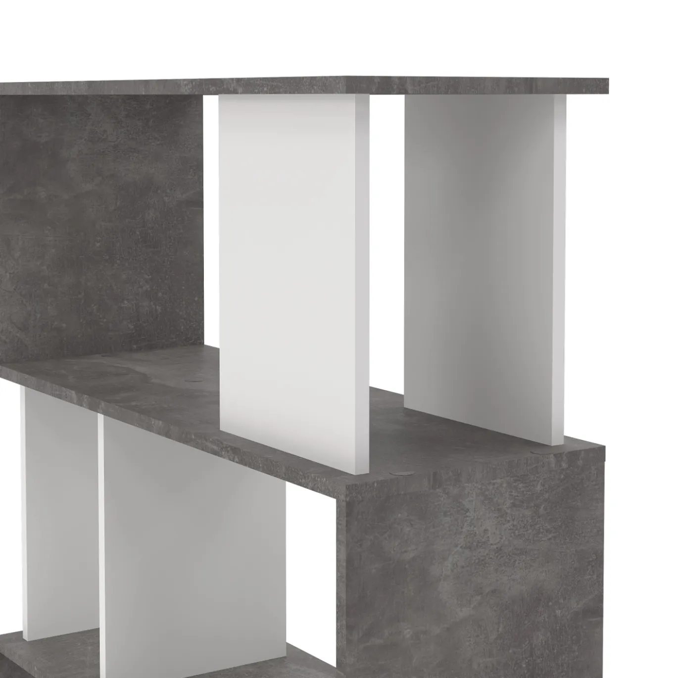 Boekenkast Maze Wit Oxide Beton - Giga Living