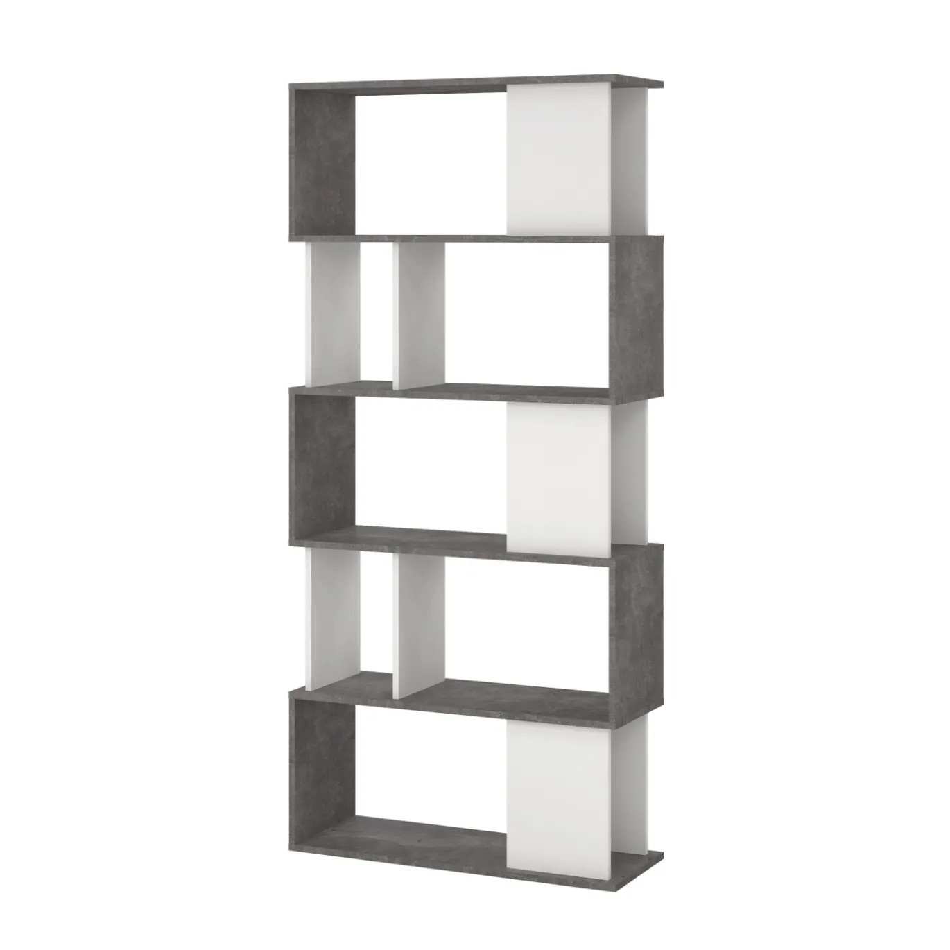 Boekenkast Maze Wit Oxide Beton - Giga Living