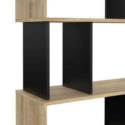 Boekenkast Maze Zwart/Naturel - Giga Living