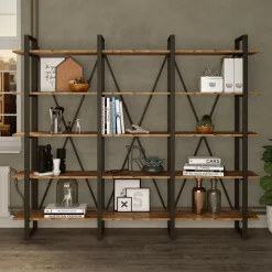 Boekenkast Melun Melamine Atlantic Pine